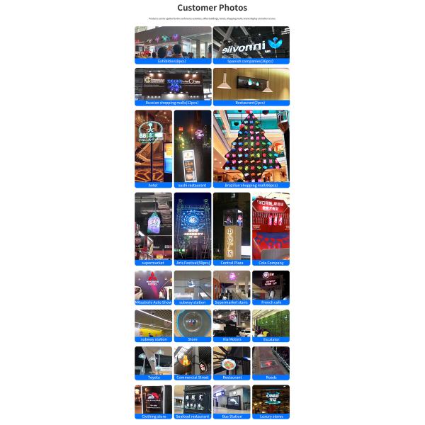 Holographic Mesh Projector Screen Advertising Player 3d Led Advertising Screen Outdoor