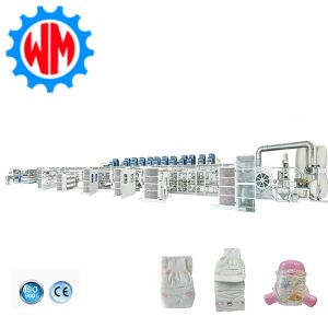 China High Efficiency Baby Diaper Machine Low Noise Diaper Manufacturing Plant on sale