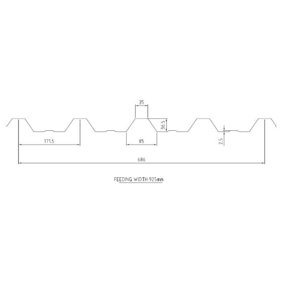 Wall Type IBR Sheet Roll Forming Machine For South African Market