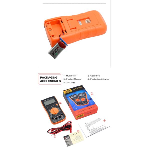 VC9208 Manual Range Digital Multimeter LCD Display With Backlight