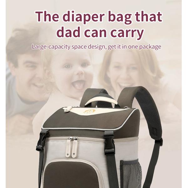 ISO9001 Softback Multifunction Travel Diaper Bag Backpack Water Resistant