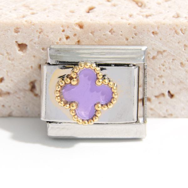 Popular Design Stainless Steel Clover Flower Italian Charm Links for Bracelet