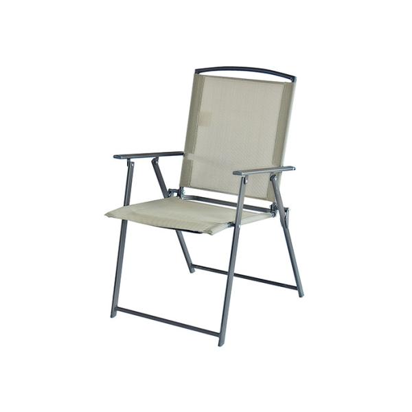 Customized Color Patio Textilene Folding Chair Easy Setting Up And Unfolded