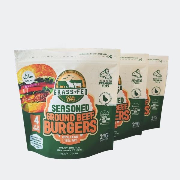 Quality Plastic Large Food Packaging Bag Custom Mylar Stand Up Pouch With ziplockk for sale