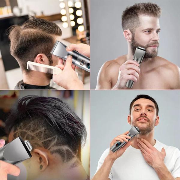 Professional Barber Shop Hair Clippers , Li Ion Battery Electric Hair Trimmer