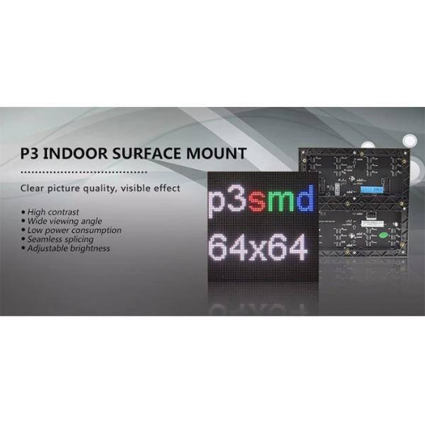 P3 SMD Indoor Fixed LED Screen / LED Video Display 192x192mm Module Size