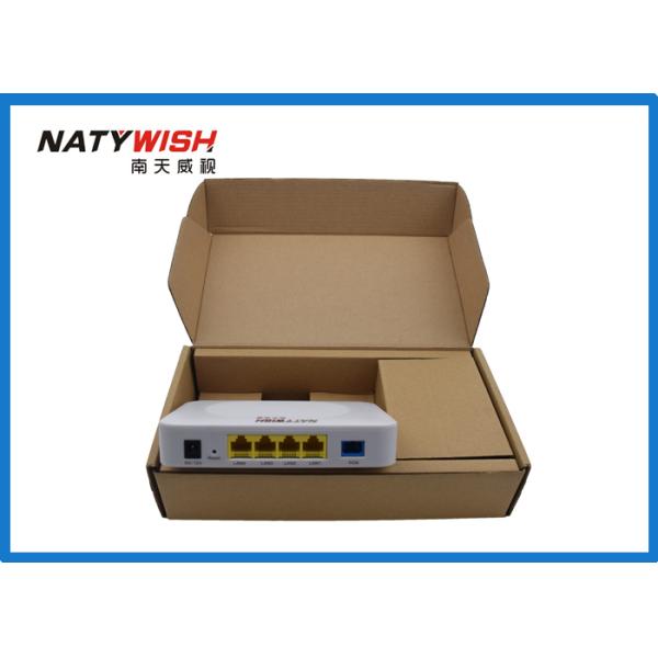Wireless 4 Ports FTTX ONT , Plastic Shell EPON ONU Less Power Consumption