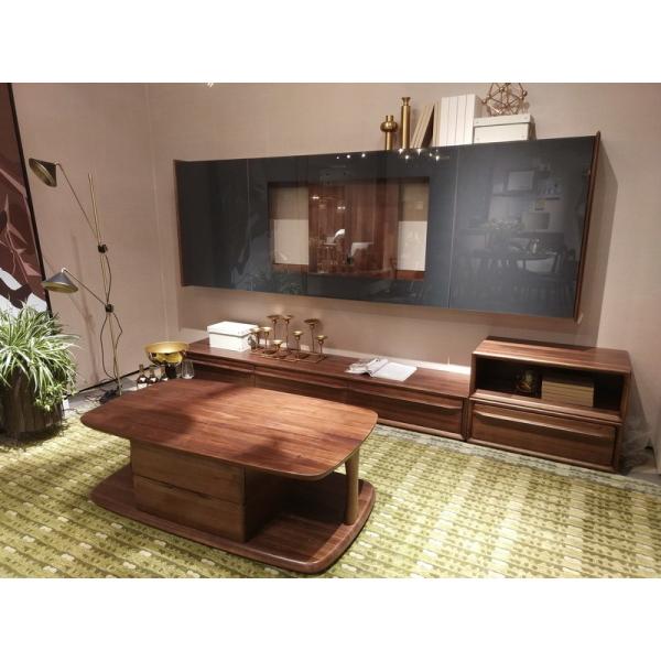 2017 New design of Interior Fitout Apartment Furniture Doube / King bed by Walnut wood for hot sale