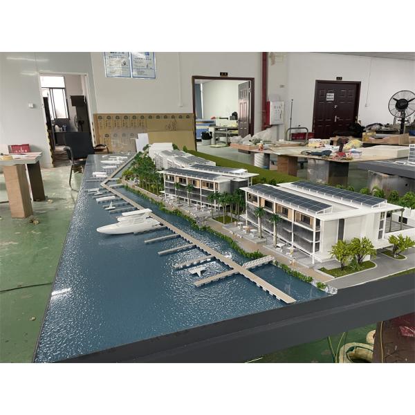 Acrylic apartment building model with fully details and colors