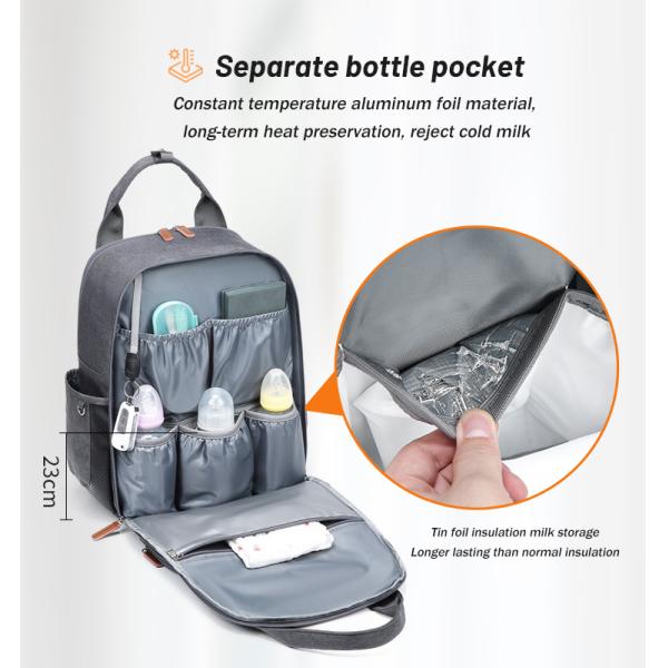 20L-35L Soft Handle Multifunctional Diaper Bag Backpack 31*17*40cm