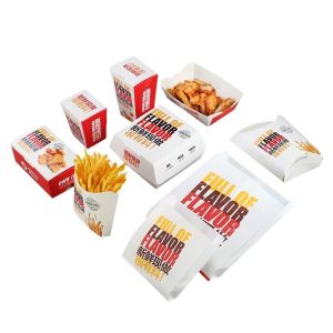 China Biodegradable Burger Hamburger French Fries Boxes Package Customized Shape wholesale