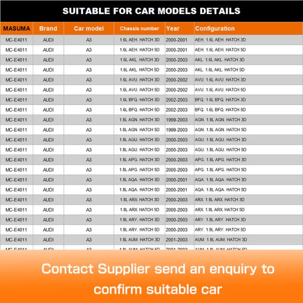 1.9 TDI Engine Cabin Filter for AUDI A3 MC-E4011 MASUMA Ecommerce Auto Car Accessories