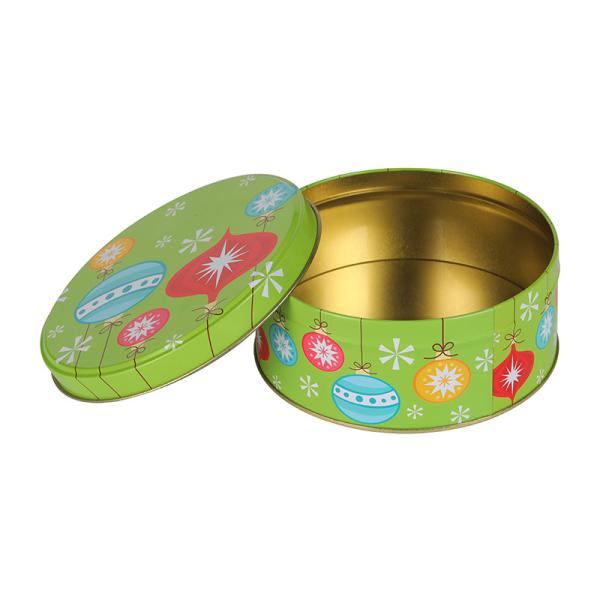 Large Metal Cookie Tin Vintage Tin Boxes for Cookies Wholesale Round Tin Containers with Lids