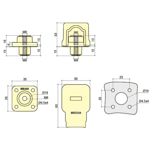 PowerSyntax High Current 250A Li Ion Battery Connector Part No MB250SOB