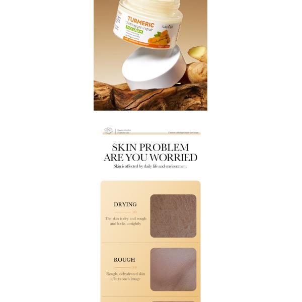 50G Turmeric Facial Cream Skin Care Whitening Acne Treatment Face Cream