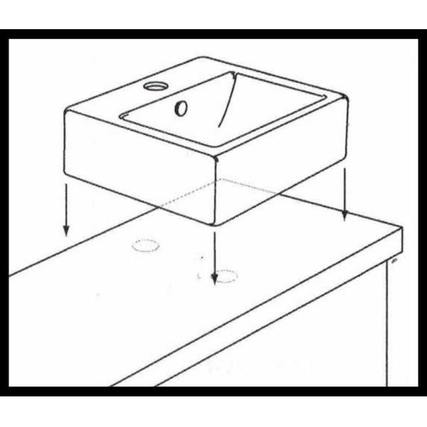 16x16" Gold Square Stainless Steel Vessel Sinks With PVD Nano Tech Coating