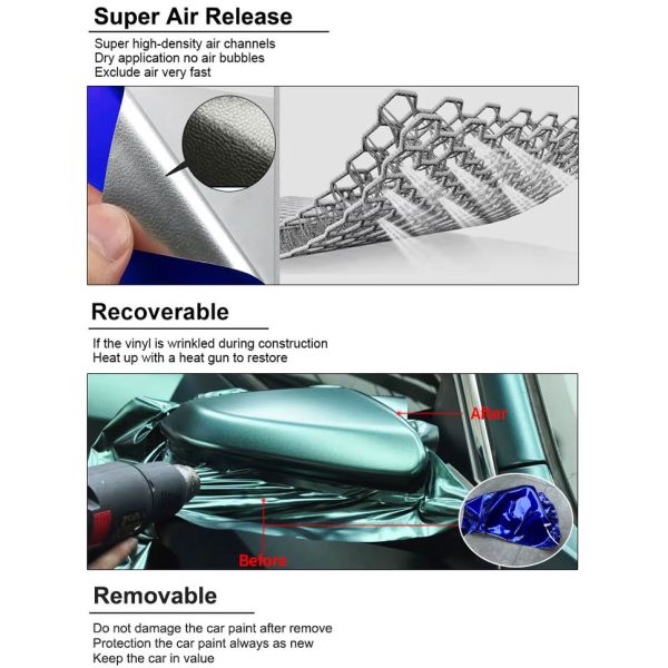 PET Vinyl Wrap Color Changing Air Bubble Free Car Body Car Vinyl Wrap