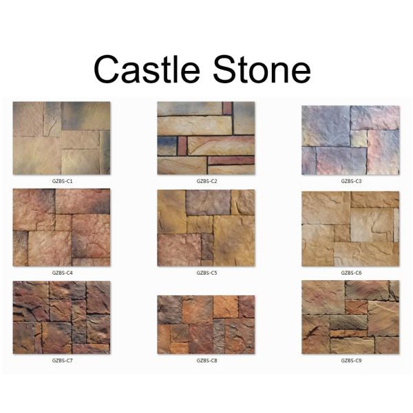 Lightweight PVC Artificial Cultured Stone Panel 3D PU Polyurethane Faux Wall Veneer