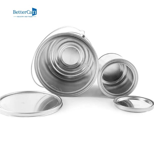 Round Paint Tin Cans Container 4L Empty Metal Gallon Paint Cans