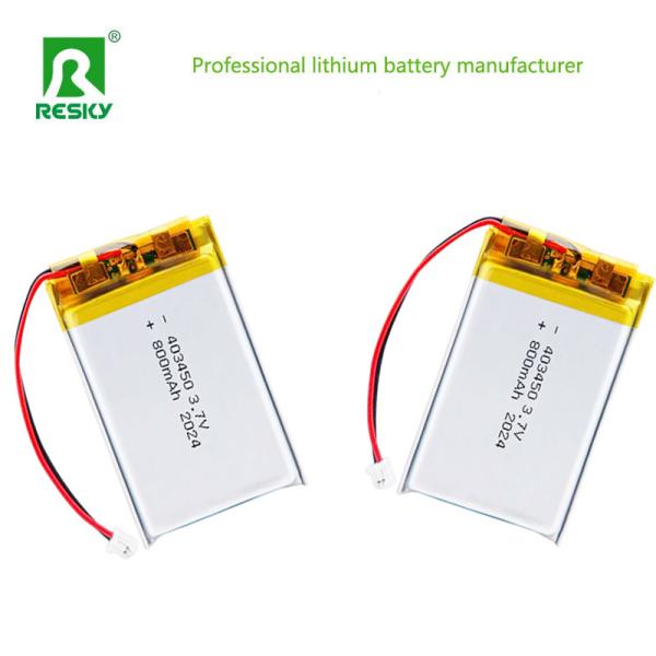 Rechargeable lithium cell 3.7V 403450 800mAh lipo li-polymer battery cell For audiovisual devices