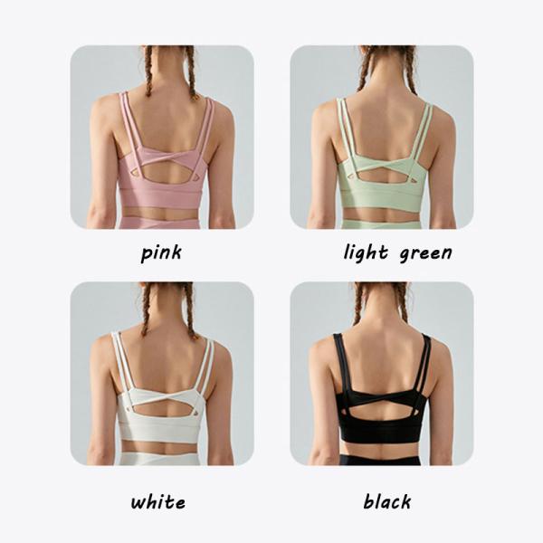 Twist Hollow Out Yoga Underwear Fitness Vest Women'S Removable Bra