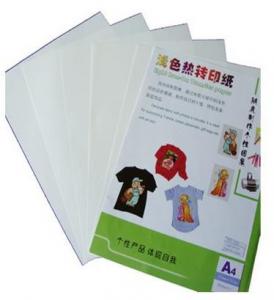 China Hot Light Inkjet Heat Transfer Paper for Light Cotton T-shirt ， mug, cap， modal wholesale