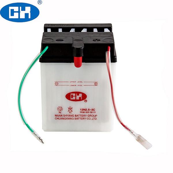 White 12v Dry Cell Motorcycle Battery , Three Wheel Motorcycle Dry Battery
