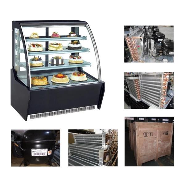 Portable 270L Refrigerated Cake Display Cabinets Deluxe Appearance With Marble Base with 900mm Length