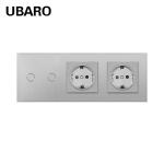 Euro Standard 2 Gang 2 Socket Type 228 Touch Switch Socket Combination For
