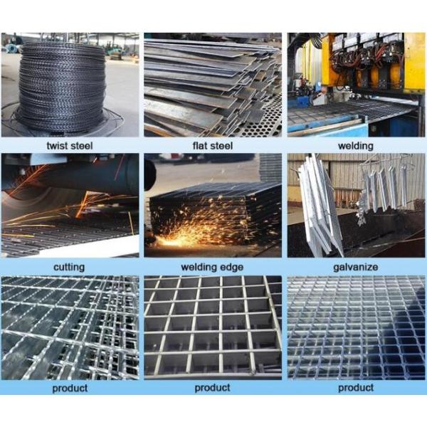 Q235 HDG Galvanized Steel Grating For Floor Walkway 1.2*1.8m 30*5mm