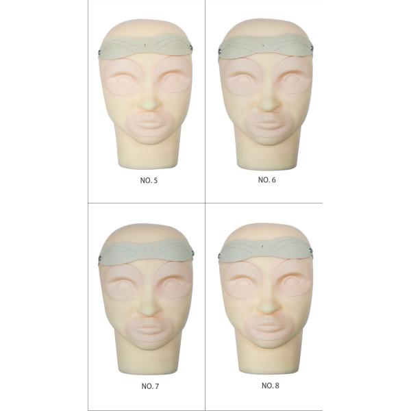 Rubber Inkless Double Sided Eyebrow Tattoo Fake Skin With Headband