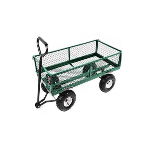 Customized Wooden Mesh Cart / Wagon / Four Wheel Cart for Customer Requirements