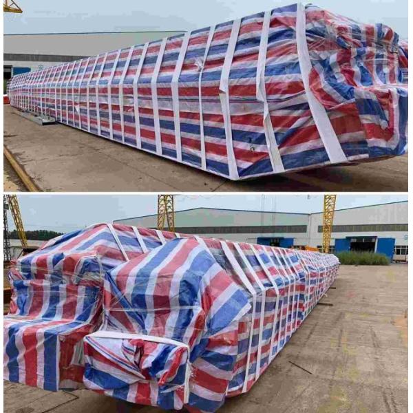 Close-up view of rail mounted container crane mechanism