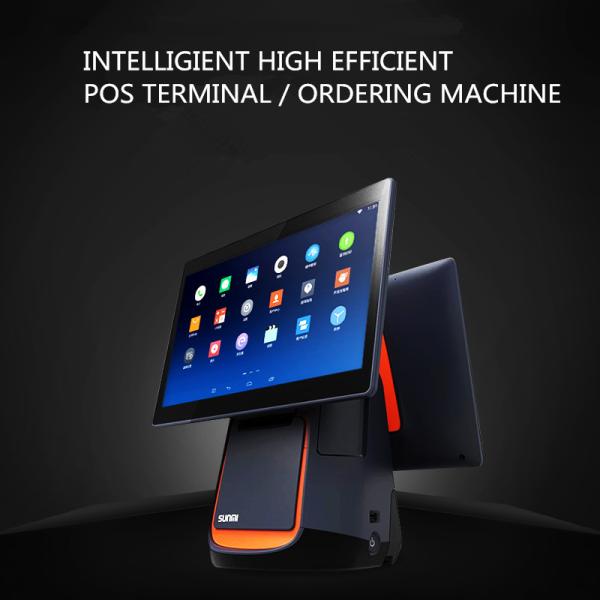 16G Memory POS Terminal With Priner 14 Inch 7 Inch Dual Screen Supermarket Use