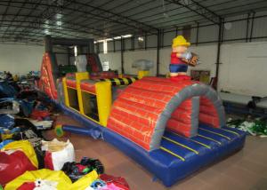 China Commercial inflatable obstacle courses construction worker inflatable obstacle courses inflatable builder courses wholesale