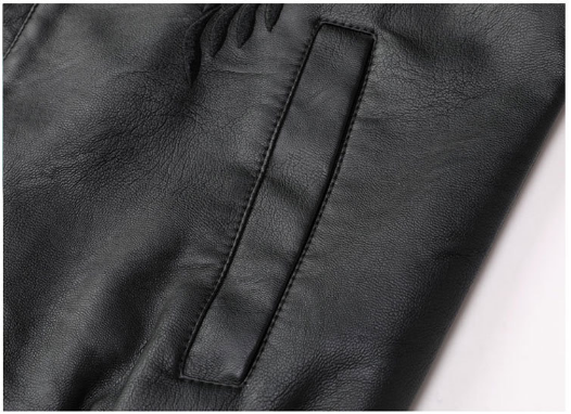 Breathable Winter mens classic leather jackets Floral Patterned Fully Lined