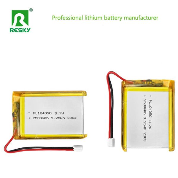 Li-Ion Battery Cell 104050 3.7v 7.4v 2500mAh 9.25wh Rechargeable Li-Polymer Battery Pack
