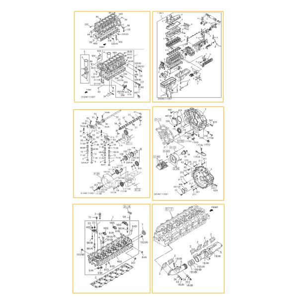 CX75 4LE2 Cylinder Head Gasket Isuzu Repair Parts 8-98048945-0 8980489450 898048-9450