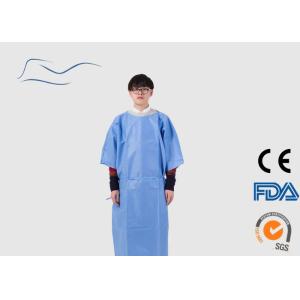 China Blue Disposable Surgery Gown Patient , Custom Size Disposable Operating Gowns on sale