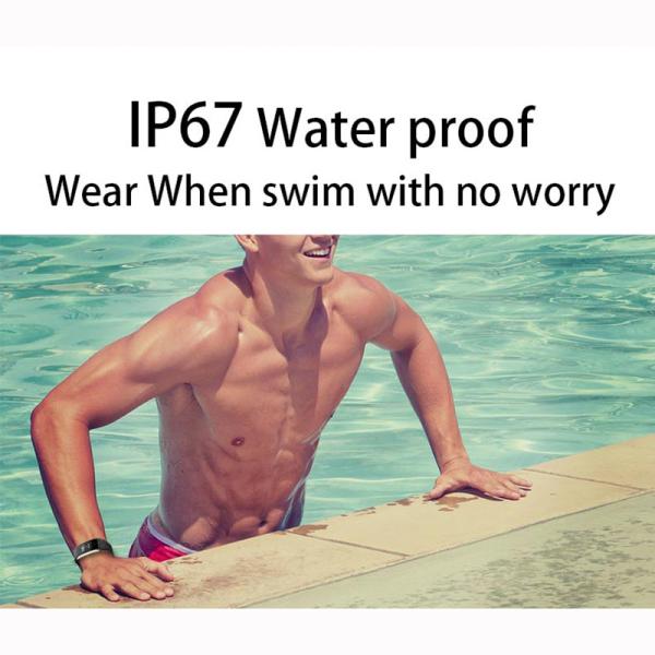 Real Time Smart Heart Rate Bracelet 0.96'' OLED Smart Wristband For Sports