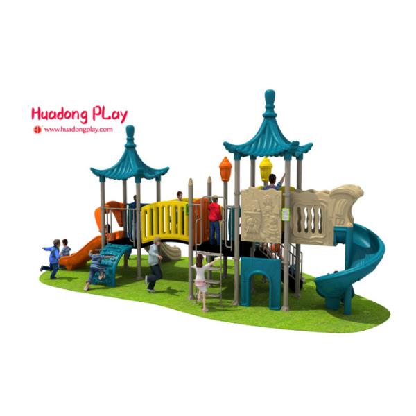 LLDPE Material Outdoor Playground Slides Pipe Galvanized Treated Easy Maintain