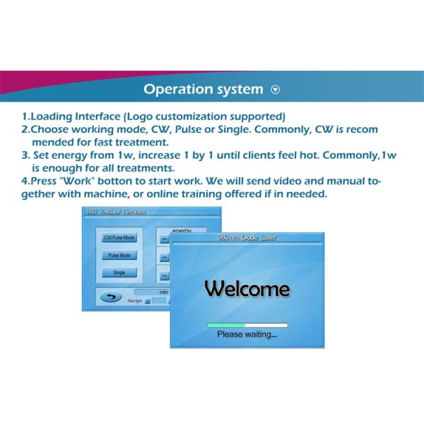 Professional 9 spot diode vascular laser 980 nm diode laser vein removal machine for sale