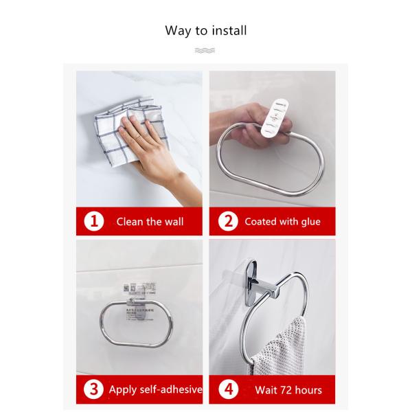 Bathroom Ring Wall-Mounted towel Ring Bathroom Hardware Set