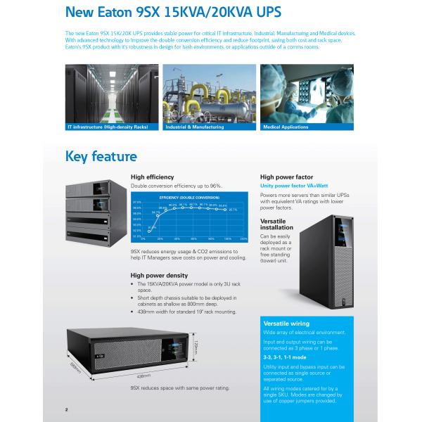 Eaton 9SX 700VA 1000VA 1500VA 2000VA 3000VA Single Phase Tower UPS for Computer/Networking