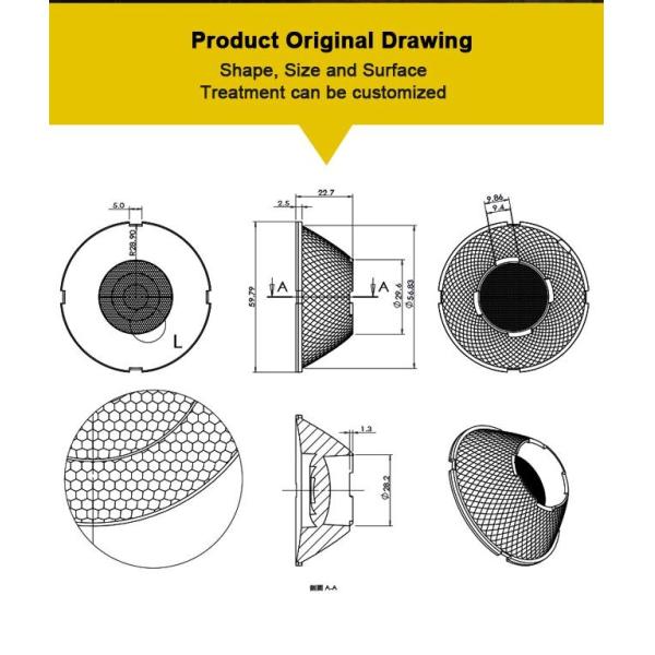 Transparent LED Optical Lenses 35mm Round For Optical Equipment OEM