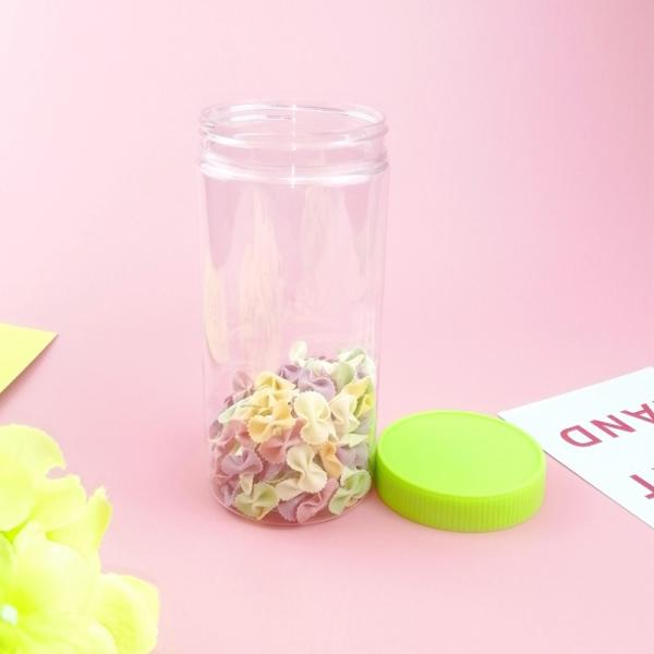 20 OZ 600ml FDA Clear Empty Plastic Food Storage Jars With Lids