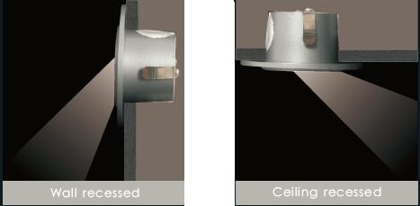 3W IP65 Waterproof Wall / Ceiling RecessedLED Step Lights , LED Outdoor Stair Lights