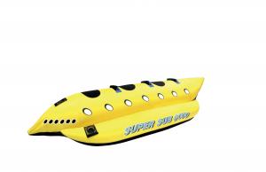 China Sport Yellow PVC Super Sub 3 Person Towable Tubes For Boating Inflatable Outdoor Furniture wholesale
