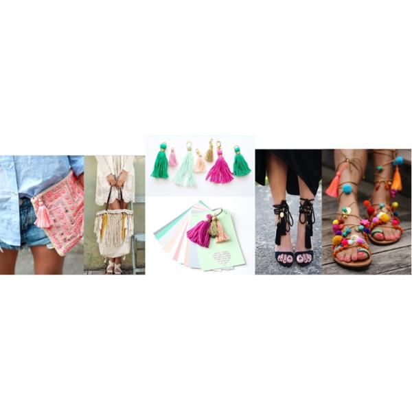 Tassel Fringe Trim Fabric Fringe for Lampshade Lamp Costume Pillow Curtains Home Decor, 100% cotton lace fabric pom pom