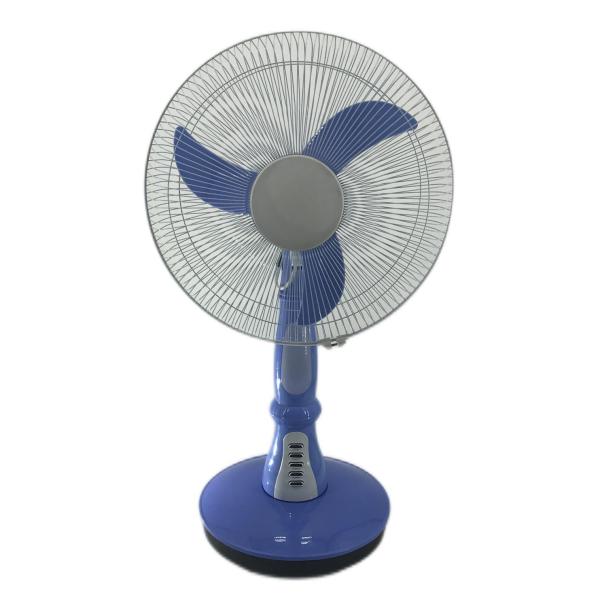 High-quality 12v DC desk fan solar rechargeable table fan with charging battery and led lamp